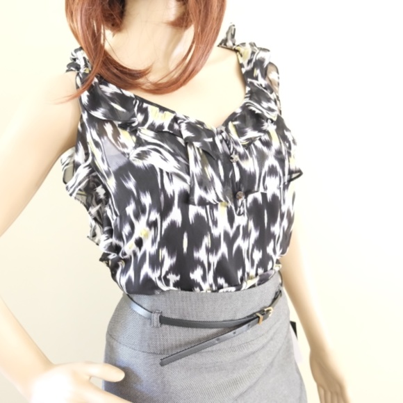 NWT Antonio Melani Sheer Blouse with Black Tank - Picture 1 of 7